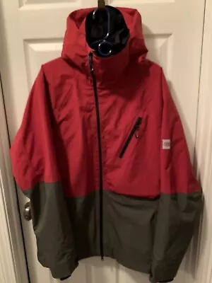 Mens XL - 686 GLCR InfiDry Thermagraph Ski/Snowboard Jacket Red And Gray • $50