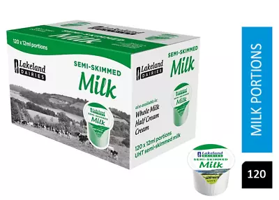 Lakeland Semi Skimmed Milk Jiggers 120 Pots / Portions Long Life • £79.49