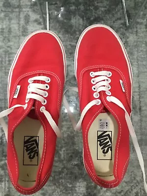 Red Vans Off The Wall Women’s Canvas. Sneakers Size 8.5 • $29.99