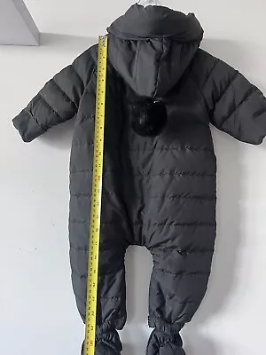 Winter Baby Suit 6-12 Months 0-5 Degrees Black Hood • £7