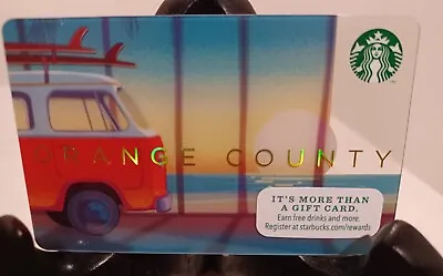 Starbucks Card 2014   Orange County Ca 🍊   A Beauty🔥vhtf 🏄great Price~vw Van • $3.95