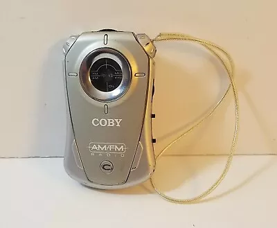 Coby Mini Pocket Portable AM/FM Radio Silver CX-71 Tested Works • $5.04