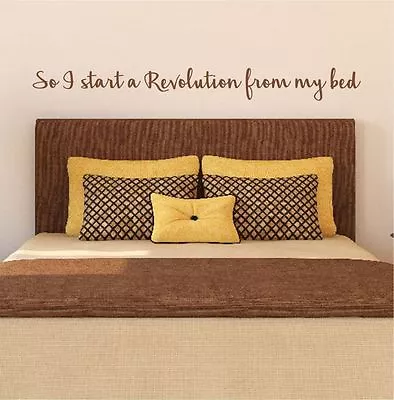 So I Start A Revolution From My Bed Oasis Lyrics Wall Sticker Decal Vinyl • £24.99