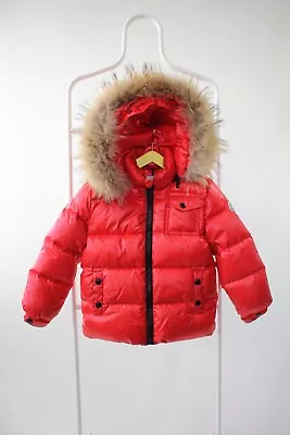 Moncler Kids Down Puffer Jacket Hooded Fur Size 4 • $145