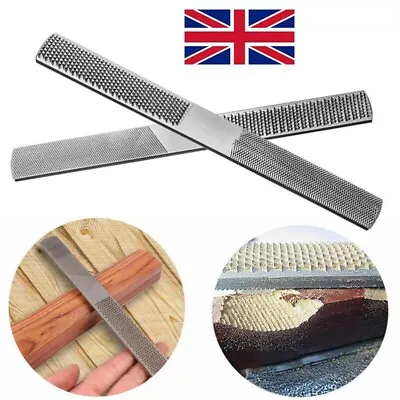 4 In 1 Carbon Steel Rasp File Carpentry Woodworking Wood Carving Hand Tool 200mm • £4.84