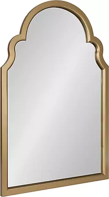 Kate And Laurel Hogan Modern Arched Wall Mirror 24 X 36 Gold Glam Moroccan • $127.49