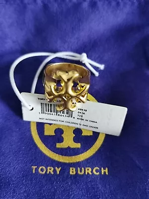 Tory Burch T Logo Ring In Gold Color  Sz 6 • $26.99