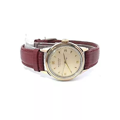 Movado Tempomatic Mens Watch Vintage Gold Shell Automatic Serviced 3/24 • $549.97