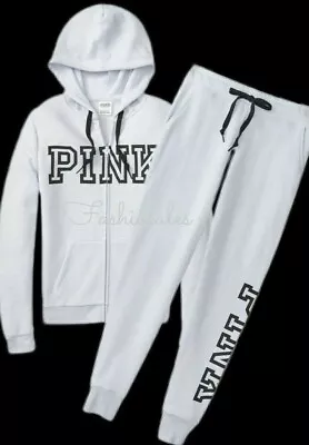 Victorias Secret PINK Set Perfect Zip Hoodie & Skinny Jogger Pant XLarge  • $115.99