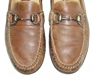Sz 10 M MARTIN DINGMAN Men's Shoes Horse Bit Loafers Moccasins Brown Leather • $45