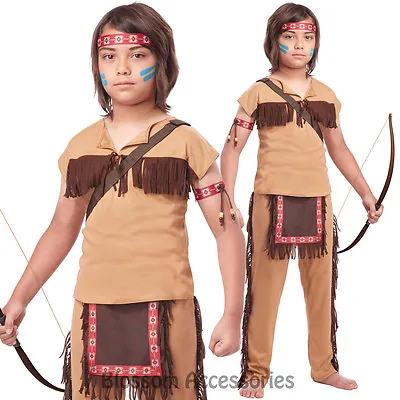 CK297 Child Native American Brave Warrior Indian Halloween Boy Book Week Costume • $37