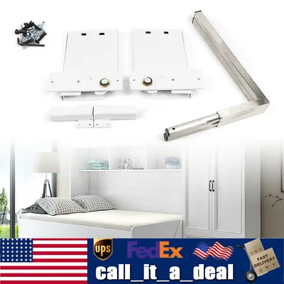 Murphy Wall Bed Spring Mechanism Hardware White Kit Horizontal Vertical Twin Bed • $71.82