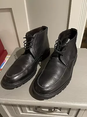 $99 • Buy Bruno Magli Mens Wender Black Leather Chukka Boots Shoes Size 9.5, Worn Twice