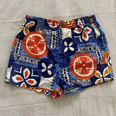 JC Penny Towncraft 60s Swim Trunks Men’s Large Barkcloth Bright Print California • $50