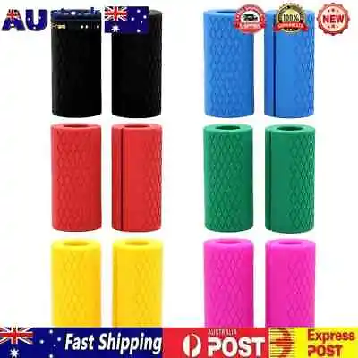 $21.99 • Buy Dumbbell Fat Barbell Grips Bar Handle Weightlifting Support Silicone Protect Pad
