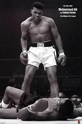 Muhammad Ali Vs Sonny Liston Poster 24x36  [Licensed-NEW-USA]  1965 Iconic • $24.99