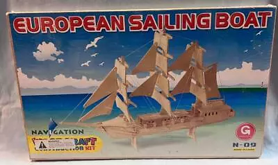 New European Sailing Boat Navigation Wood Craft Construction Model Kit N-09 • $9.95