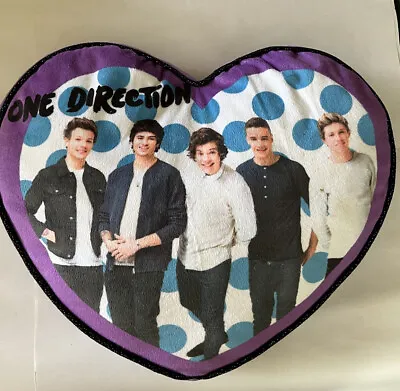 £16.71 • Buy One Direction 1D Heart Shaped Plush Pillow Purple Global 2014