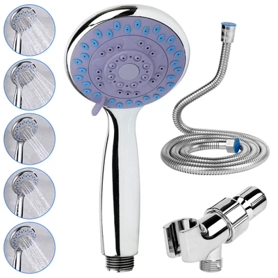 $18.48 • Buy High Pressure 5 Setting Shower Head Bathroom Spray Handheld Showerhead With Hose