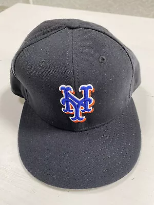 Vintage MLB New York Mets New Era 5950 100% Wool Fitted Cap  7½  Black Near Mint • $45.99