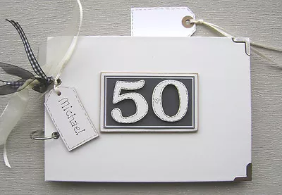 £13.99 • Buy PERSONALISED 50th BIRTHDAY. BLACK..A5 SIZE.. PHOTO ALBUM/SCRAPBOOK/MEMORY BOOK. 