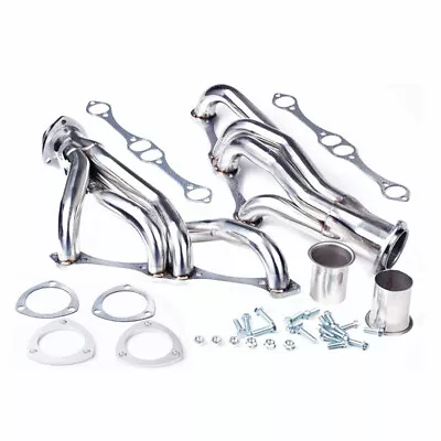 Stainless Steel Shorty Manifold Header For Chevy 265-400 V8 Small Block SBC • $148.59