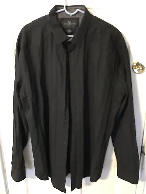 Marc Ecko Cut & Sew Casual Dress Long Sleeve Shirt Men’s 2 XL Black!! • $14