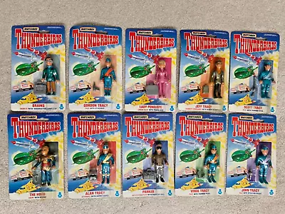 £125 • Buy Thunderbirds Matchbox Action Figures X 10 1992 Complete Set Vintage MINT On Card