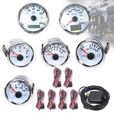 6 Gauge Kit GPS Speedometer Waterproof For Truck Car Marine Boat Yacht Universal • $128.25