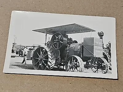 HUBER Steam Tractor  NICE Old Orig Photo - • $5.95