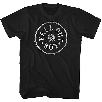 Fall Out Boy Circle Rose Badge FOB Men's T Shirt Rock Band Tour Concert Merch • £45.44