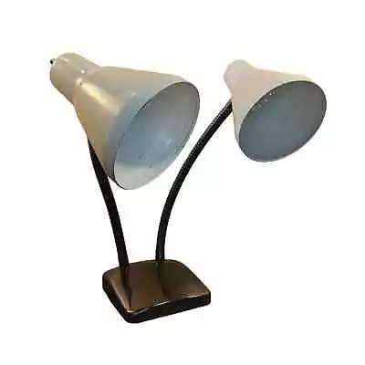 I LOVE LAMP 2! Vintage Mid-Century Dual Wall  Desk Lamp Metal Works! Free Ship! • $39