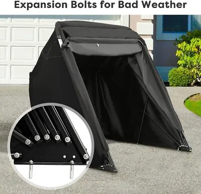 Bike Shield Motorcycle Shelter Cover Outdoor Storage Shed 136 X54 X75  W/ Lock • $232.49