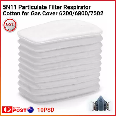 10~100pcs 5N11 Particulate Filter Respirator Cotton For Gas Cover 6200/6800/7502 • $51.77