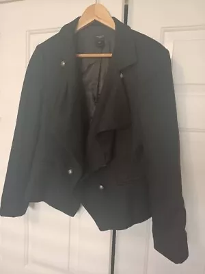 Ann Taylor Black Wool Jacket Millitary Style 12 • $20