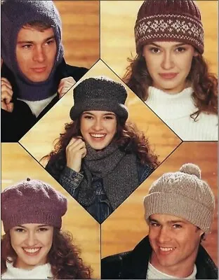 DT677. Knitting Pattern. Paper Copy. Mens/Ladies Hat/balaclava/beret/scarf. DK • £3.50