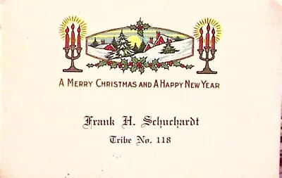 Vintage Christmas Card Frank H Schuchardt Tribe No. 118 • $10