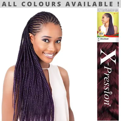 £4.95 • Buy Xpression Ultra Braid Plaits Kanekalon Braiding Hair For Plaiting