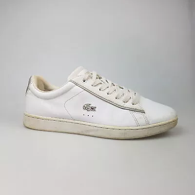 Women's LACOSTE 'Carnaby Evo' Sz 8 US Runners Shoes White | 3+ Extra 10% Off • $34.99