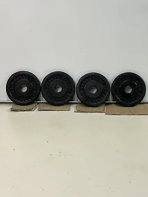 Vintage Healthways Standard 1 Inch Hole (4) 2.5 Pound Barbell Weight Plates • $34.99