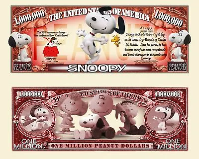 SNOOPY MILLION DOLLAR BILL (100 Each) • $17.99