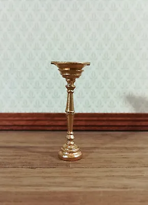 Dollhouse Miniature Gold Metal Standing Pedestal Ashtray 1:12 Scale • $6.75