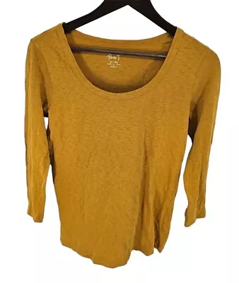 J.Crew Women's Medium NWT LS Sleeve Painter Tee Yellow • $19.96