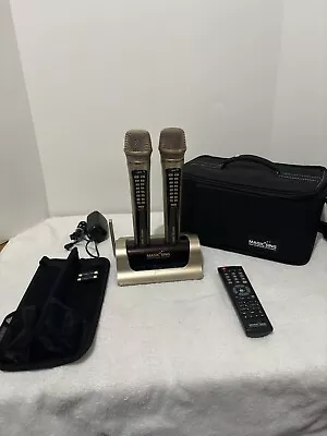 Magic Sing ET18K Portable Karaoke System Wireless 2 Mics Remote And 5 Chips • $190