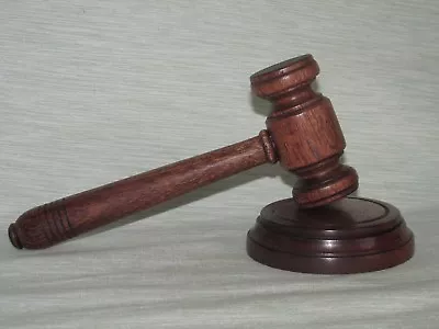 £18.99 • Buy Small Gavel And Block Traditional Pocket Palm Gavel Auctioneer Masonic Dc