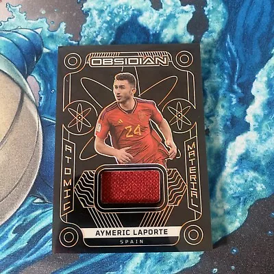 Aymeric Laporte Atomic Patch 7/75 2022/23 Panini Obsidian Spain Man City • £2