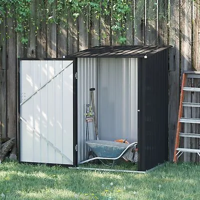 3.3' X 3.4' Metal Outdoor Storage Shed With Lockable Doors Gray • $134.47