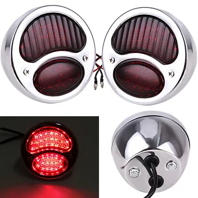 2X Vintage Custom Hot Rat Street Rod Tail Lights Stop For Ford Car Truck Model A • $61.05