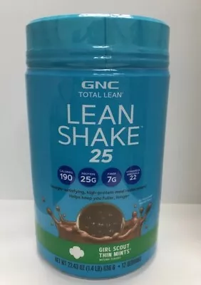GNC Lean Shake 25 Girls Scout Thin Mints 22.43oz EXP 2/24  • $19.78