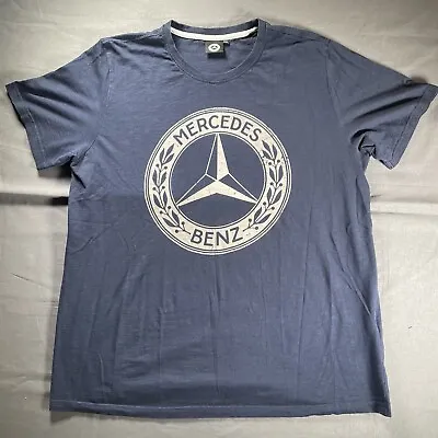 Mercedes Shirt Mens XL Navy Blue Vines Logo Shirt S Class • $29.99